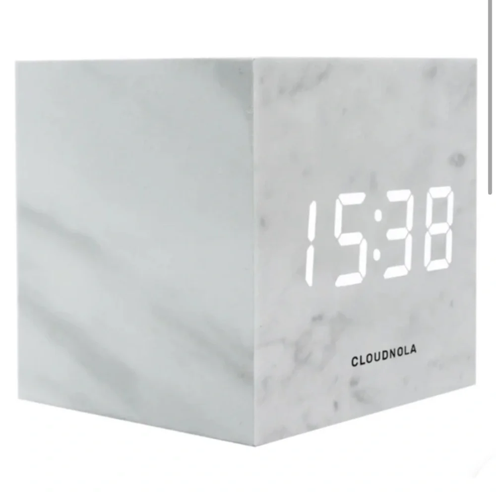 CLOUDNOLA Block Clock Marble